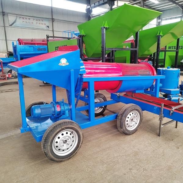 Small Scale Model Portable Gold Washing Trommel Screen for 5-10t/h Construction Works