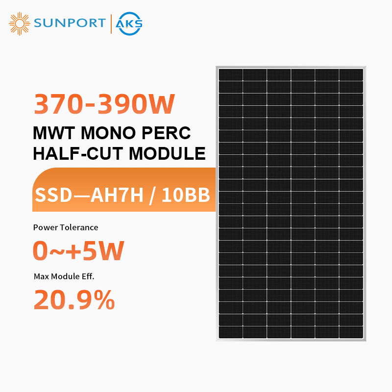 Sunport C6 III MWT Моно полурезанный модуль солнечных батарей Массив эффективности 20,9% 370w 375w 380w 385w 390w