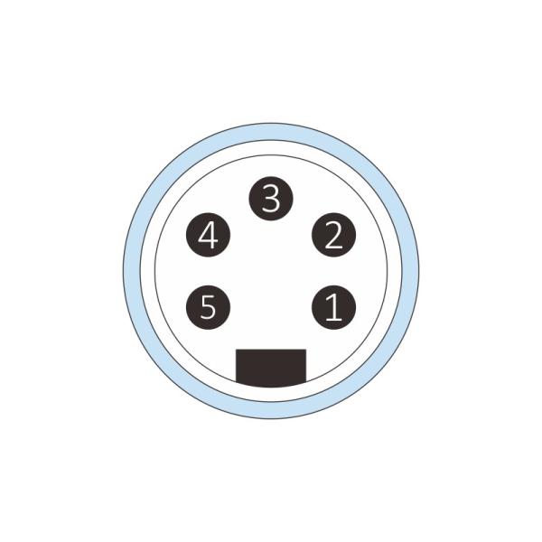 Panel Receptacle Mini Change Connectors 5 Pin Male