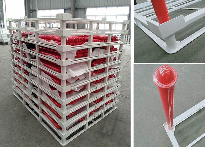 Склад шкафов хранения портативный штабелируя Stackable кладет круговой стальной столб на полку трубки