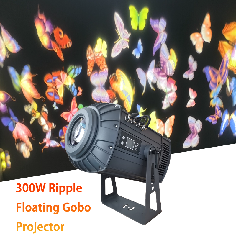 Nebula Dynamic 300w LED Gobo Zoom Image Projection Water Wave Floating Effect Light Gobo Projector