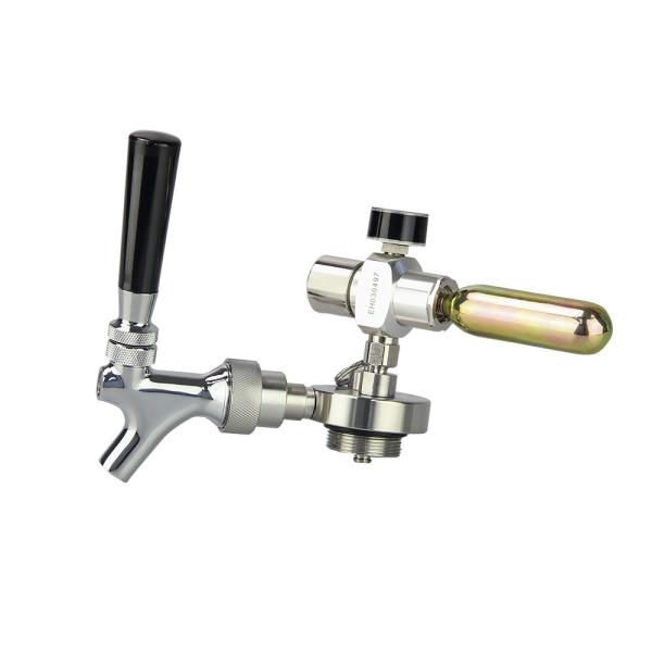 CO2 Mini Keg Dispenser With Regulator de Matte Black e lança da torneira
