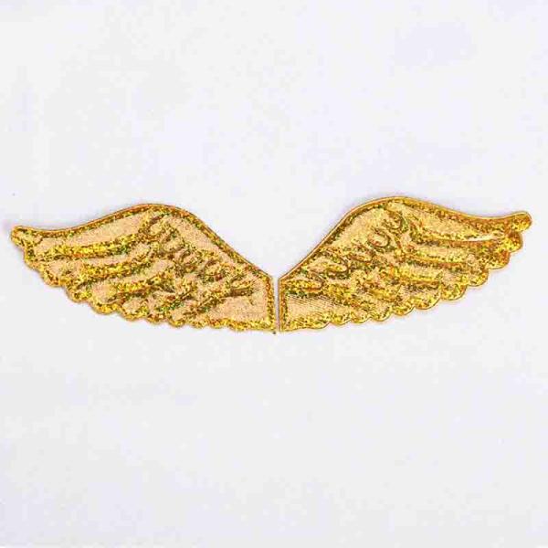 Gold Ultrasonic Embossing Fabric Wings Crafts For Gift Decoration