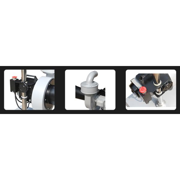 Portable Exhaust Extractor with Activated Carbon Filter Hose Cart Fume Removal System for Garages