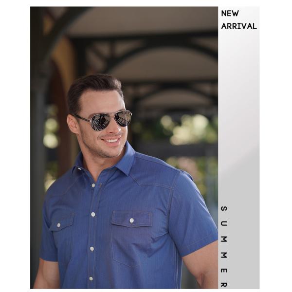 2022 Мода Лето короткие рукава мужские рубашки плюс размер с методом нетканого ткачества