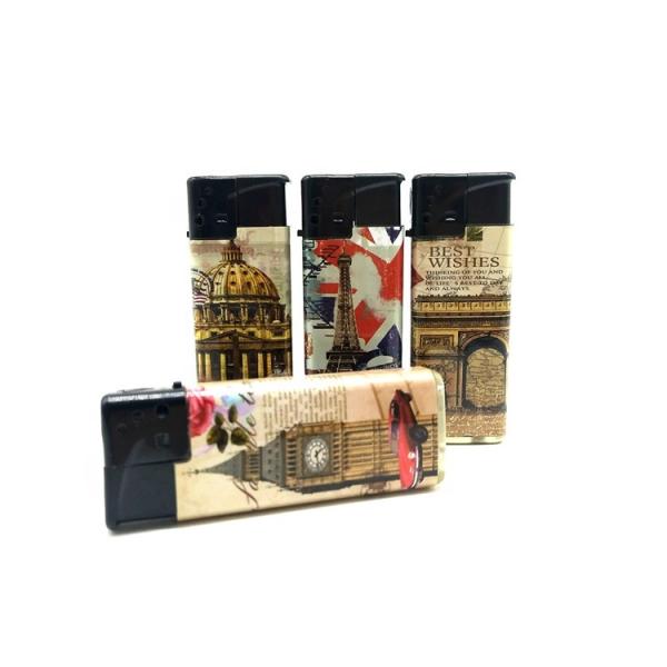 Настраиваемый логотип портативный одноразовый пластиковый ветроустойчивый сигаретный зажигалка для наружного использования