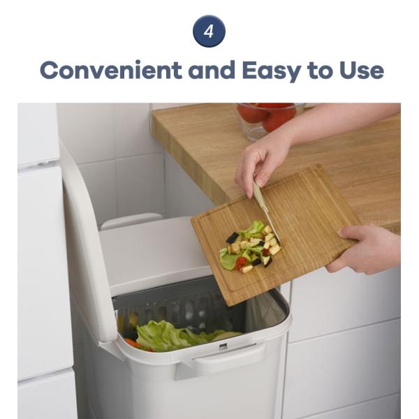 Home STANDING Double Layer Sorting Garbage Can 3 Compartments Trash Can Plastic Waste Bin With Single Lid
