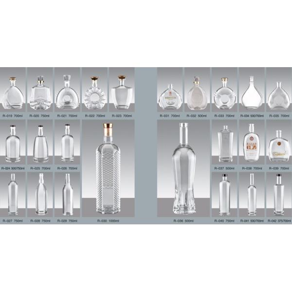 750ML Custom Spirit Bottles Super Flint Glass Material Brandy Glass Bottle with Cork