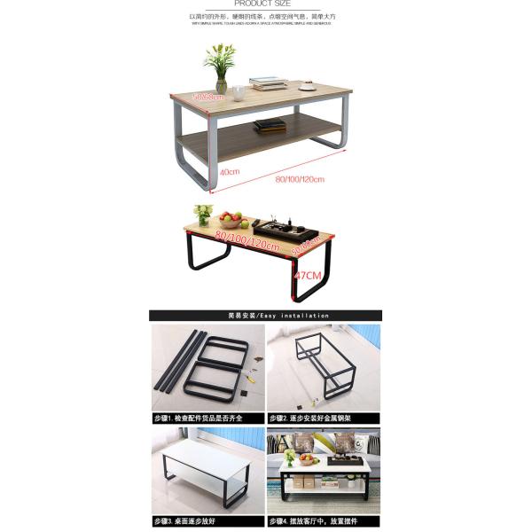 Contemporary Glass Living Room Center Table Modern Style Simple Design Folded NO