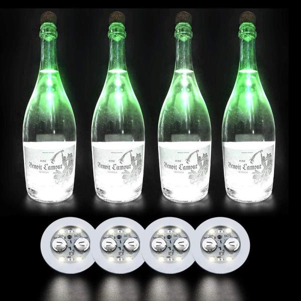 Bar Products Round LED Cup Stickers Dia 6cm PP Logo Customized