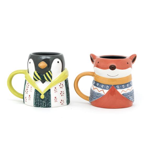 Christmas Claus Illustration 3d Ceramic Mug for Office