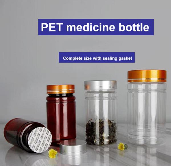 Screw Cap Empty Medicine Bottles 150cc 200cc Clear Pill Bottles