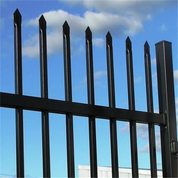 Residential Low Carbon Steel Pipe Power Coated Picket Steel Fence and Ornamental Fence