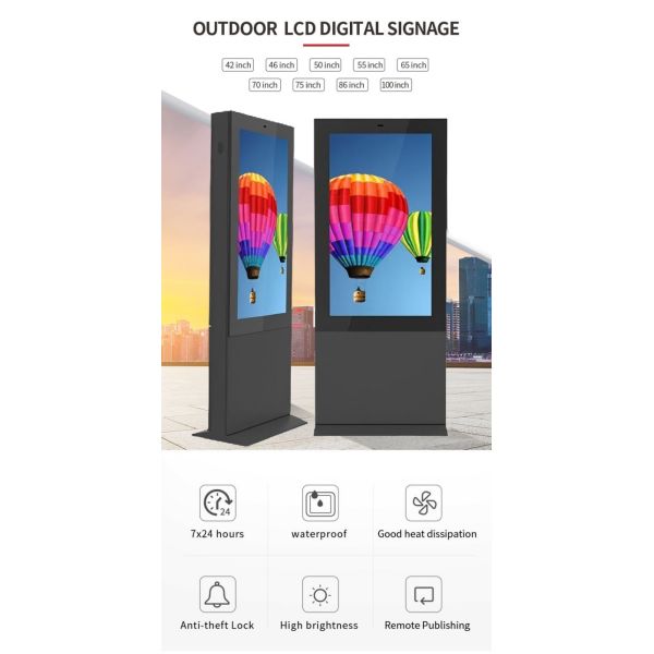 55 inch high-definition LCD TV touch screen vertical lcd outdoor screen