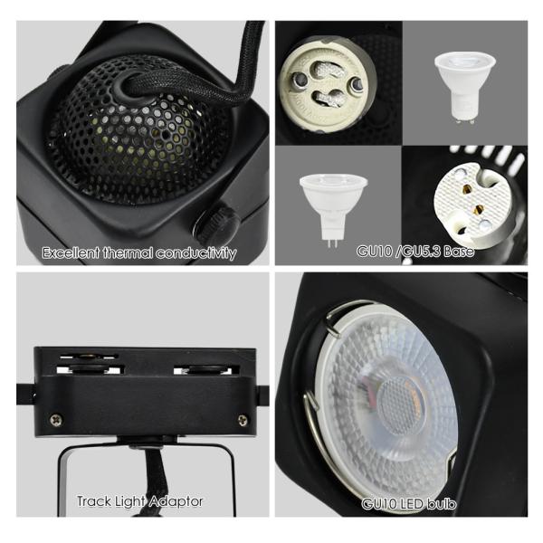 Home Clothing Store Commercial Gu10 Track Spot Light , 6W Square Track Light