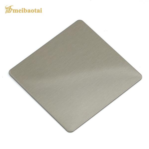 Silver Matte Brushed Decorative Stainless Steel Plate with 0.8mm Thickness and Four Feet Size