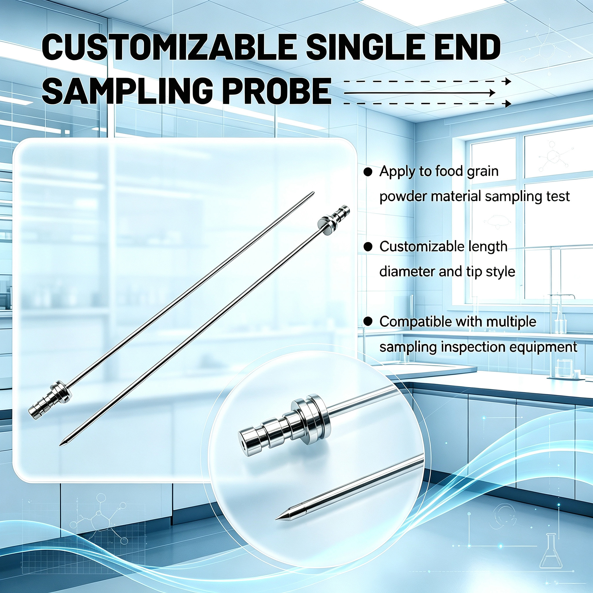Customized Barb Fitting Piercing Needle with Slender Shaft