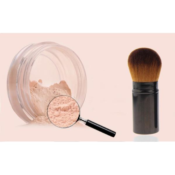 Natural Beauty Cosmetic Synthetic Hair Makeup Brush Retractable Powder Brush
