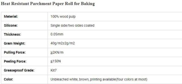 Wood Pulp Unbleached Biodegradable Food Wrapping Paper Silicone Coated Parchment Vellum Paper For Foil Tape Fac