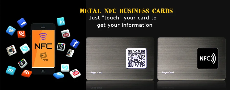 Custom Premium Metal NFC Business Card Stainless Steel Mirror Laser Etched NFC Card