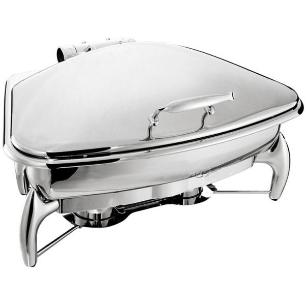 Fan-Shaped Stainless Steel Food Warmer Induction Chafing Dish Optional 5L or 8L Fan-shaped Food Container