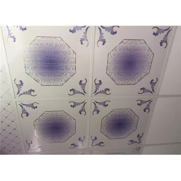 595*595mm ceiling board Eco Friendly Modern Suspended Ceiling Tiles For Carport / Garages / Bathrooms