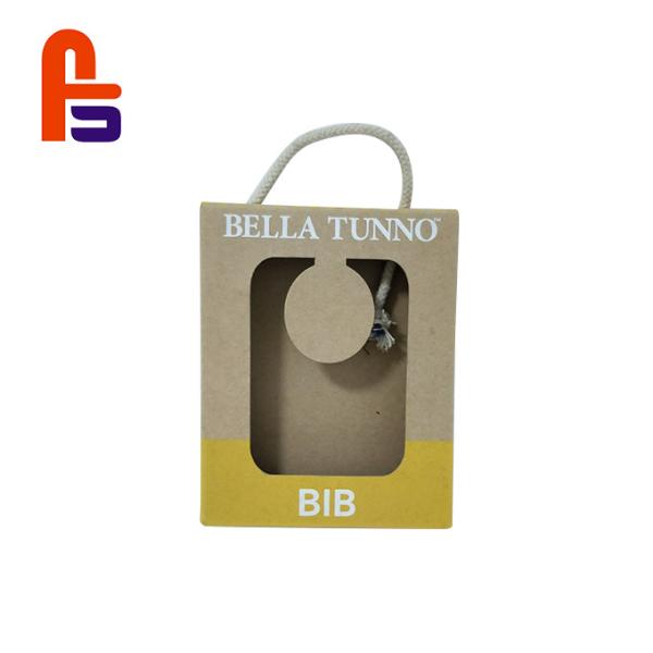 Light Weight  Packaging Flexo Printing For Kids Bib Custom Kraft Paper Packaging Box