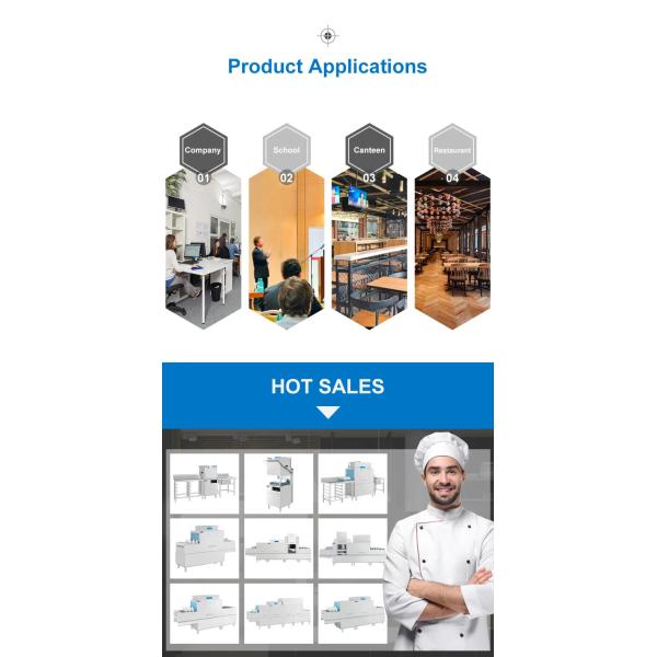 Automatic Conveyor Dish Washer Hood Type High Temperature Dishwasher