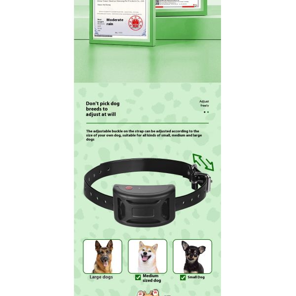 Portable Waterproof Rechargeable Wireless GPS Electronic Dog Fence Trainer Handheld Barking Stop Two-in-One Nylon Plastic Pet