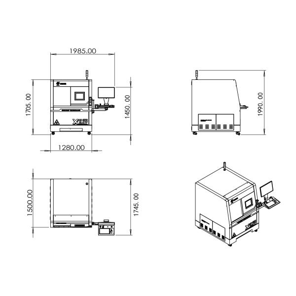 Манипулятор оси Microfocus 2.5D Unicomp x Рэй AX8200 Макс 5um 6 для электроники