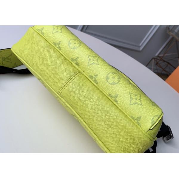 Black Square Taiga Leather Message Luxury Cross Body Bag Single Shoulder