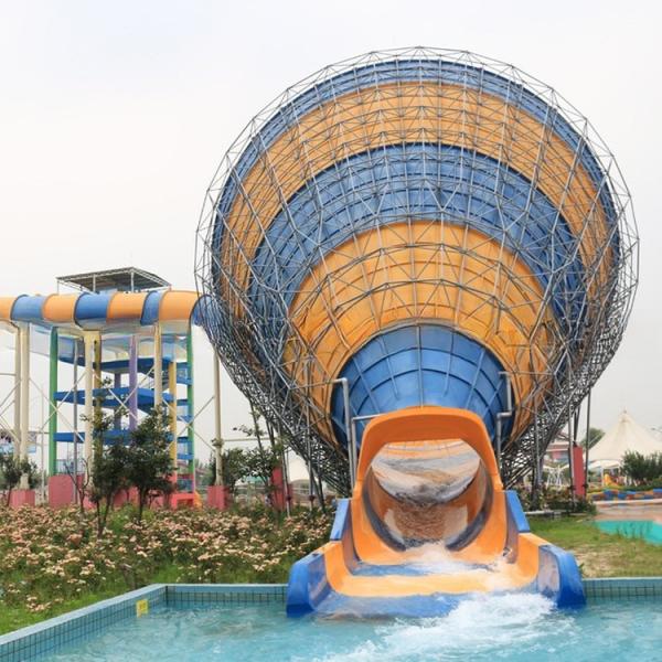 Красочные аквапарки оборудование стекловолокно Большой труба водный горка