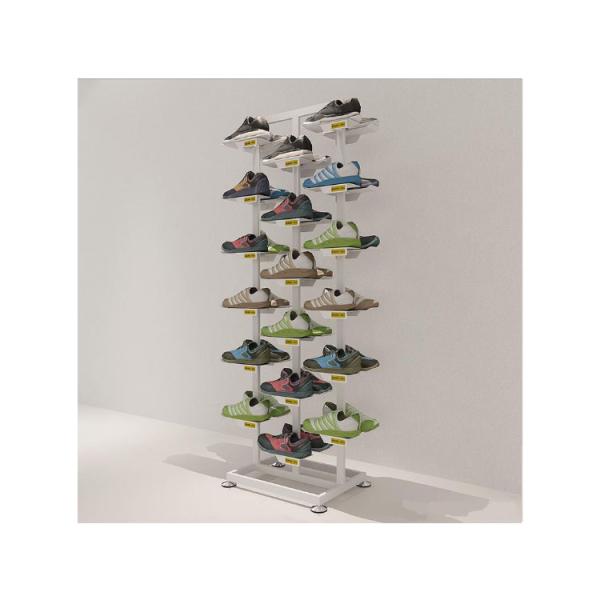 Metal Display Rack for Regular Size Shoes in Supermarkets and Stores Wheels Shoe Store