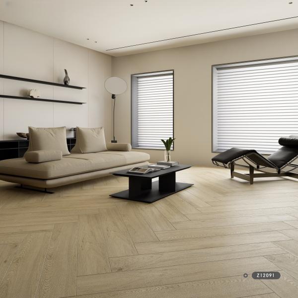 Yellow Color Matte Porcelain Wooden Tile 200x1200mm for Bathroom