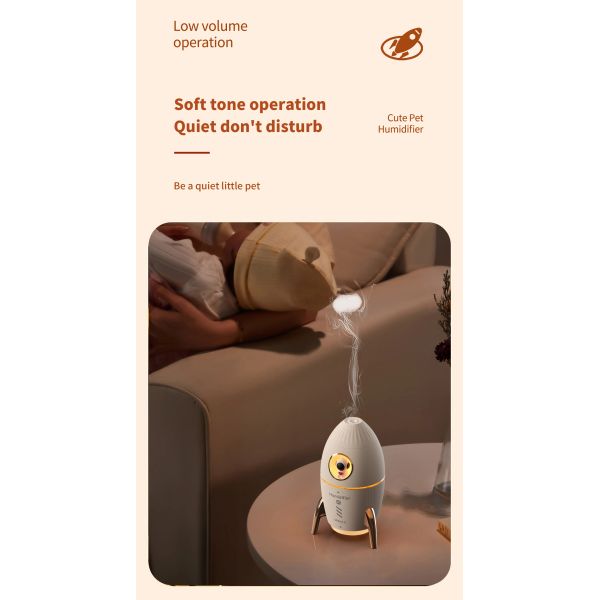 Cute LED Lamp Ultrasonic Air Humidifier Nano Mist Cool Sprayer For Personal Space