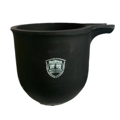 Cylindrical Graphite Gold Smelting Crucible High Temperature Resistant 150kg Capacity