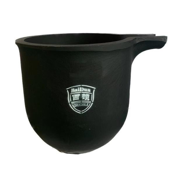 Cylindrical Graphite Gold Smelting Crucible High Temperature Resistant 150kg Capacity