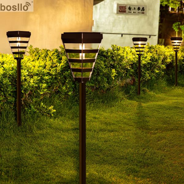 Lâmpadas solares exteriores de longa duração com resistência à água IP65 e bateria de 3,7V/2200mAh