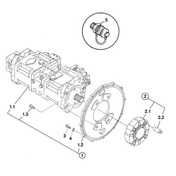 Части SH200A1 SH200A2 20/925770 экскаваторов гидронасоса K3V112DT