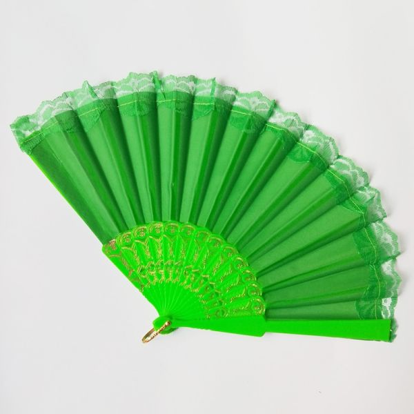 Wholesale Festival Party Performance Dance Lace Fan Wedding Gift Lace Plastic Fan