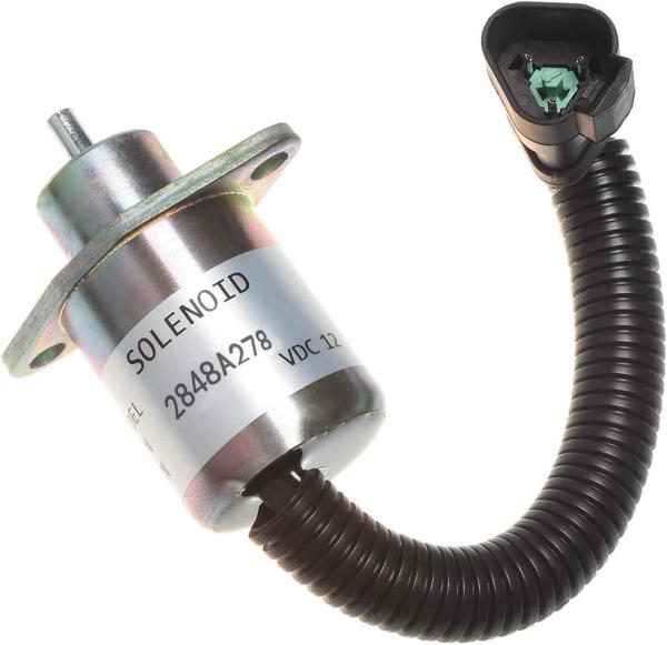 MXSN Fuel Stop Solenoid 2848A278 12V Compatible With Perkins 700 Series Engine