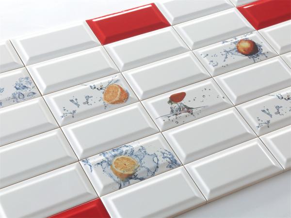 White 75x152mm Ceramic Indoor Wall Tiles for Kitchen