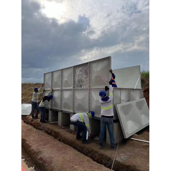 Fiberglass SMC Pressed Water Tank Frp / Grp Sectional Panel Tank