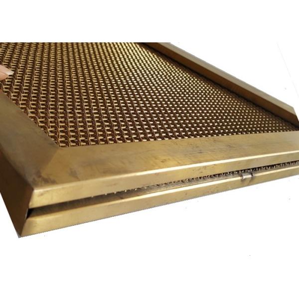 SS & Brass Architectural Crimped Woven Mesh , Interior Crimped Metal Screen