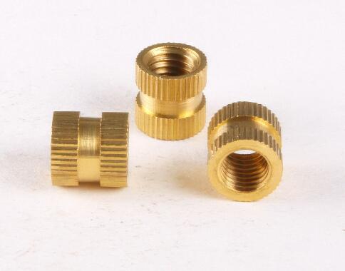 Brass Knurled Nuts Insert Embedded Nuts M2 * 3* 3.5 Through-hole brass insert nut Knurled nuts for injection moulding
