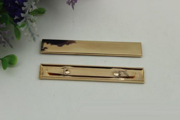 Handbag accessories fashion zinc alloy 80 mm length rectangular metal frame corner protector with iron feet