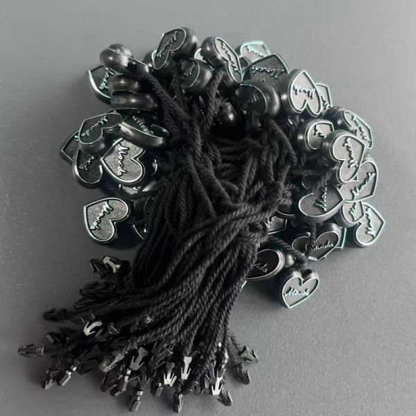 Plain Black Hang Tag String Rectangle Style Quantity 100 Pieces Choice for Garment Labeling and Merchandise Presentation