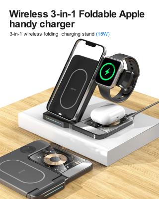Carregador portátil de computador celular 3In1 dobrável dobrável 15W