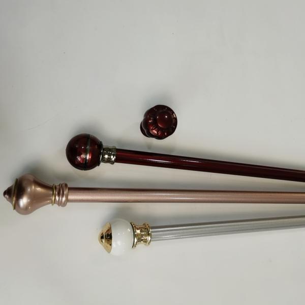 1.8ft 22 Inch Single Track Adjustable Ceiling Mount Curtain Rod