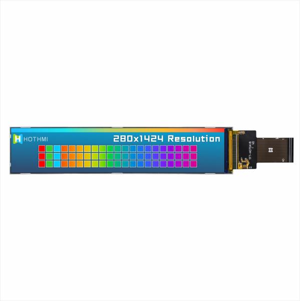 Écran LCD couleur IPS de 7 pouces à vue complète/module d'écran couleur matrice à points 280x1424/peut être équipé d'écran tactile/interface RVB/température large
